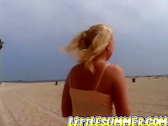 Little Summer solo teen masturbates