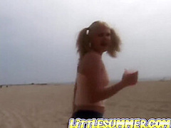 Little Summer solo teen masturbates