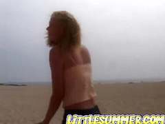 Little Summer solo teen masturbates