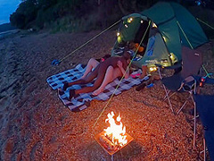 Young Blond Hotwife Fucks Her Bbc Bull While On Holiday Camping With Husband