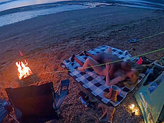 Young Blond Hotwife Fucks Her Bbc Bull While On Holiday Camping With Husband