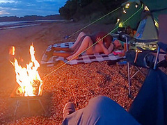 Young Blond Hotwife Fucks Her Bbc Bull While On Holiday Camping With Husband