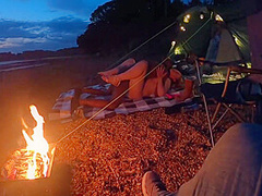 Young Blond Hotwife Fucks Her Bbc Bull While On Holiday Camping With Husband