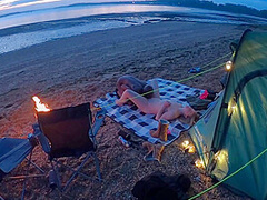 Young Blond Hotwife Fucks Her Bbc Bull While On Holiday Camping With Husband