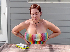 Bored Busty Latina Is Convinced To Suck And Fuck In The Rooftop