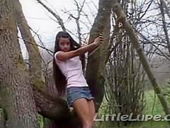 Little Lupe enjoys outdoors solo session
