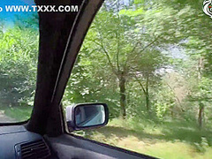 Beautiful Brunette With Big Ass Sucks And Fucks Doggy Style In Park,for A Car Ride