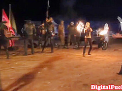 Outdoor Lesbians Lick Pussy In Madmaxxx Gear 10 Min