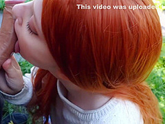 Super Risky Sloppy Blowjob. Cumshot On Face