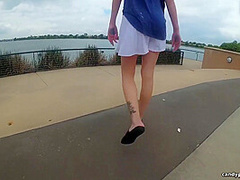 Skye Outdoor Upskirt