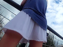 Skye Outdoor Upskirt