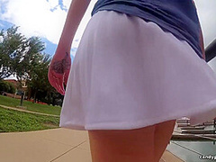 Skye Outdoor Upskirt