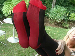 Artlingerie - Black-red Lingerie, Outdoor With Jana Jordan And Jana Cova