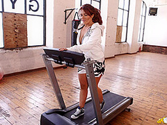 Lizzie in Running Rack - DownblouseJerk