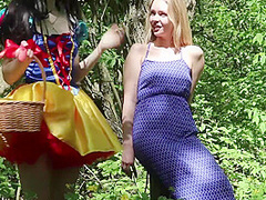 Sexy Blonde And Brunette Lesbians From