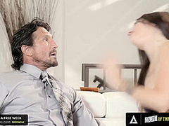 OUT OF THE FAMILY - Teen Nympho Like Her Mom Lacey Channing Spoils Man Going Door To Door