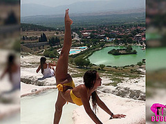 Cute Girl In Bikini Stretching During Vacation - Watch4Fetish