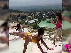 Cute Girl In Bikini Stretching During Vacation - Watch4Fetish