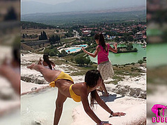 Cute Girl In Bikini Stretching During Vacation - Watch4Fetish