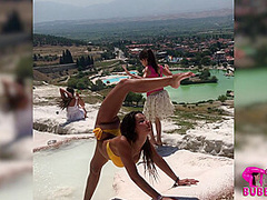 Cute Girl In Bikini Stretching During Vacation - Watch4Fetish