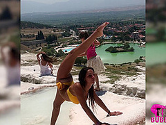 Cute Girl In Bikini Stretching During Vacation - Watch4Fetish