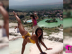 Cute Girl In Bikini Stretching During Vacation - Watch4Fetish