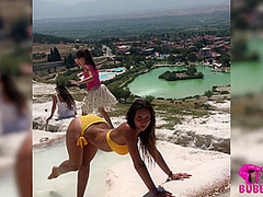 Cute Girl In Bikini Stretching During Vacation - Watch4Fetish