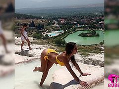 Cute Girl In Bikini Stretching During Vacation - Watch4Fetish