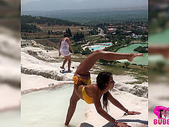 Cute Girl In Bikini Stretching During Vacation - Watch4Fetish