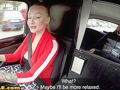 Busty cab driver MILF sucks and pussyrides her customer