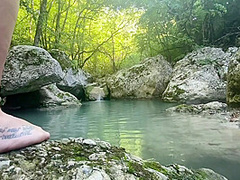 Busty Slut Fucked Outdoors Deepthroat Orgasm