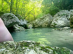 Busty Slut Fucked Outdoors Deepthroat Orgasm