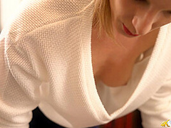 Leah in Private Study Perv - DownblouseJerk