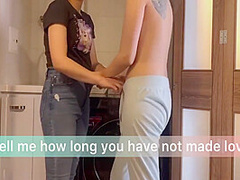 Mi Hermanastro No Esta En Casa Y Yo Termino Jugando Con Su Esposa A Medico Y A La Paciente Para Curar Todos Sus Males Haciendo El Amor Sobre La Lavadora 7 Min