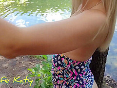 Casual Sex With A Stranger In The Woods With Cum In Pussy