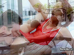 Poolside Big Cock Anal With Redhead Teen Cutie 7 Min