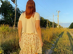 She Made Me Blowjob After Risky Exposing Near Railway