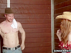 Ginger Cowgirl Messed Up By A Big Thick Dick