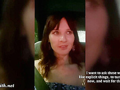 Jeny Smith gave a ride for a stranger and show it all. Got naked and tease in taxi
