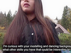 Reality POV teen public fucked outdoor after casting