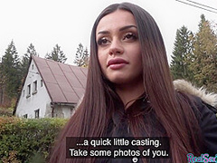 Reality POV teen public fucked outdoor after casting