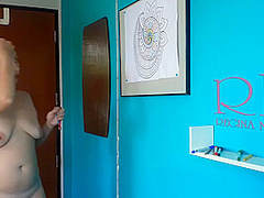 Indian Nudist Painting Indian Pattern - Mandala. Relax Music. Naked Art Workshop. Scene 2