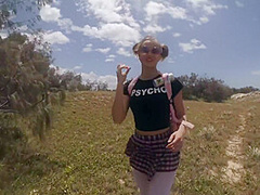 Brunette From Village Blowjob Outdoors