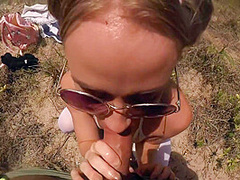 Brunette From Village Blowjob Outdoors