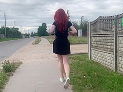 The Baby Jerks Off In Public And Then Sucks Her Boyfriend