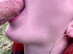 The Baby Jerks Off In Public And Then Sucks Her Boyfriend
