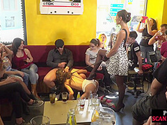 Public pussytoyed babe blows cock and licks pussy 4 voyeurs