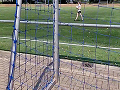 Risky Sex On The Soccer Stadium Field !!
