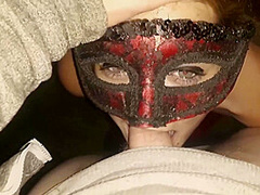Red Riding Head Outdoor Blowjob Cumshot