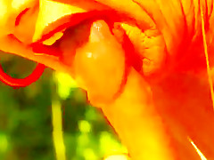 Red hair granny